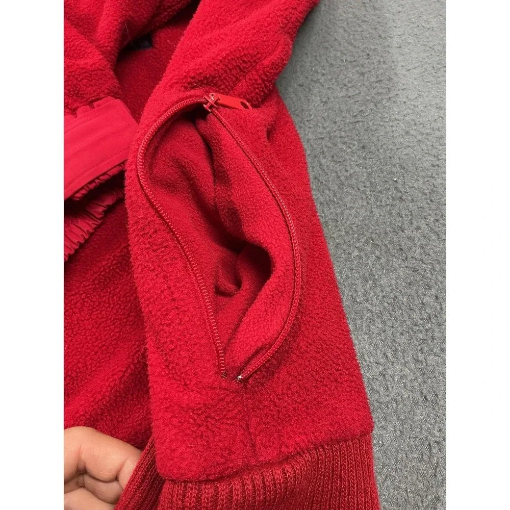 Polo Ralph Lauren Hoodie Mens XL Red USA Flag Fleece 1/4 Zip Hooded Pullover 90s